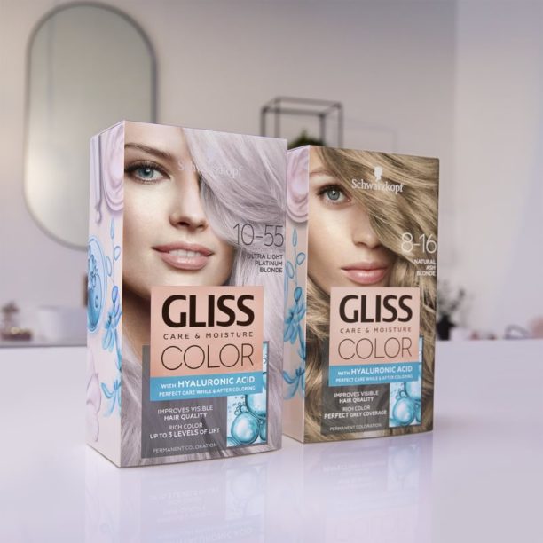 Schwarzkopf Gliss Color перманентната боя за коса цвят 10-55 Ash Blond купи на топ цена