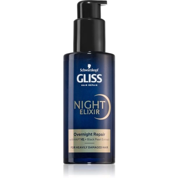 Schwarzkopf Gliss Night Elixir еликсир без отмиване за увредена коса 100 мл. на ниска цена