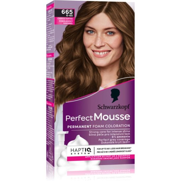 Schwarzkopf Perfect Mousse перманентната боя за коса цвят 665 Choco Toffee 1 бр. на ниска цена