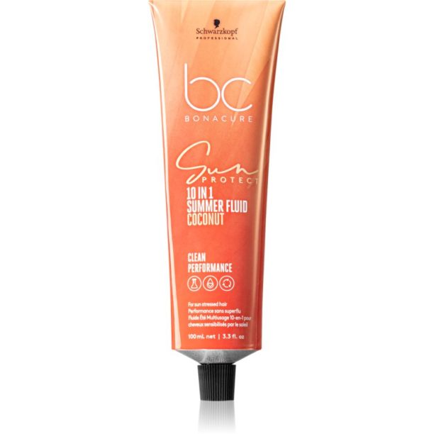 Schwarzkopf Professional BC Bonacure Sun Protect 10 In 1 Summer Fluid мултифункционален крем за изтощена от слънце коса 100 мл. на ниска цена