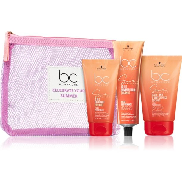 Schwarzkopf Professional BC Bonacure Sun Protect Pouch 2023 комплект за пътуване (За коса)