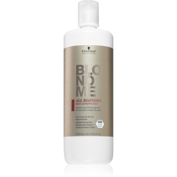 Schwarzkopf Professional Blondme All Blondes Rich подхранващ балсам за груба коса 1000 мл.