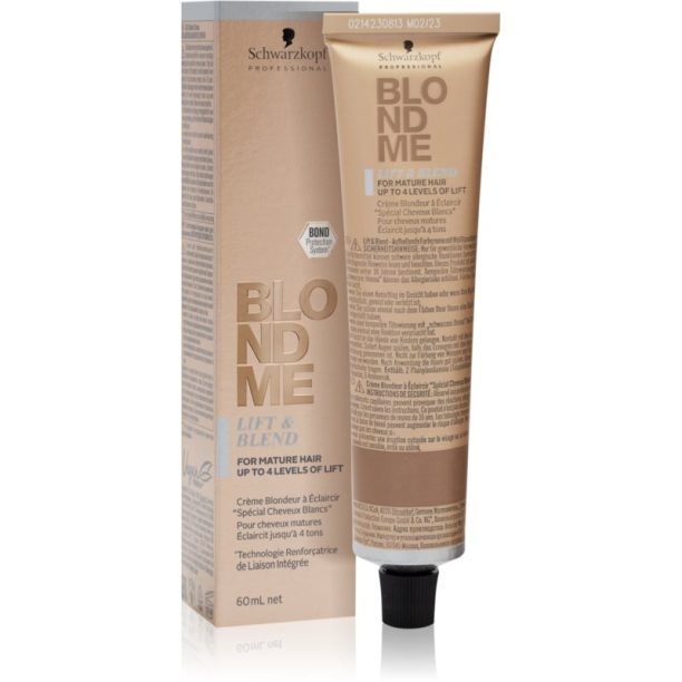 Schwarzkopf Professional Blondme Lift & Blend изсветляваща крем за руса коса цвят Ash 60 мл. на ниска цена