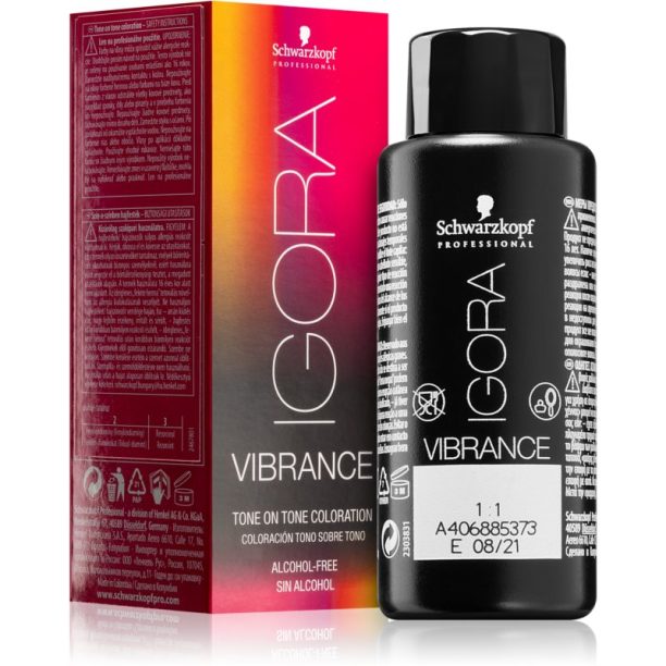 Schwarzkopf Professional IGORA Vibrance полу-перманентна боя за коса цвят 6-6 Dark Blonde Chocolate 60 мл.