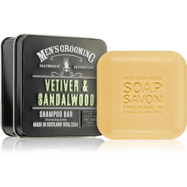 Scottish Fine Soaps Men’s Grooming Vetiver & Sandalwood Твърд шампоан 100 гр. на ниска цена