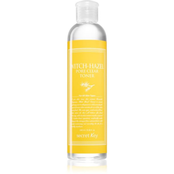 Secret Key Fresh Nature Witch-Hazel почистващ тоник за регулиране на себума и минимизиране на порите 248 мл.