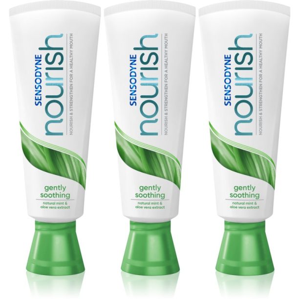 Sensodyne Nourish Gently Soothing биоактивна паста за зъби с флуорид 3x75 на ниска цена