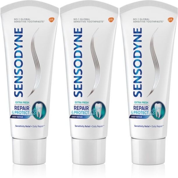 Sensodyne Repair & Protect Extra Fresh паста за зъби за защита на зъбите и венците 3 x 75 мл.