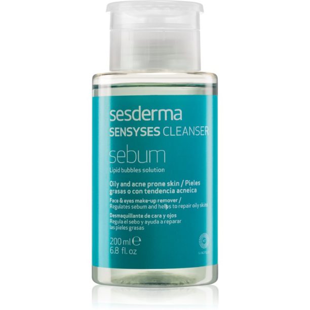 Sesderma Sensyses Cleanser Sebum лосион за почистване на фон дьо тен за мазна кожа 200 мл.