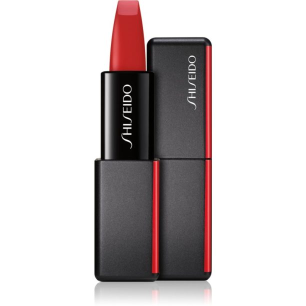 Shiseido ModernMatte Powder Lipstick матово пудрово червило цвят 514 Hyper Red (True Red) 4 гр. на ниска цена