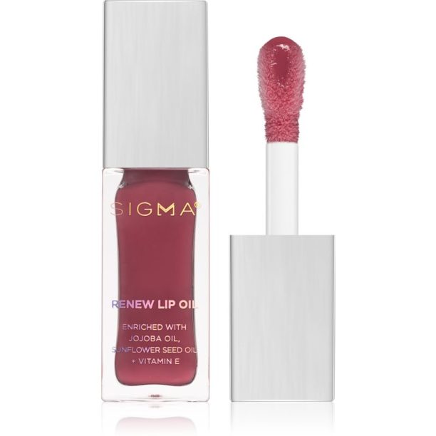 Sigma Beauty Renew Lip Oil масло от нар придаващ хидратация и блясък цвят All Heart 5