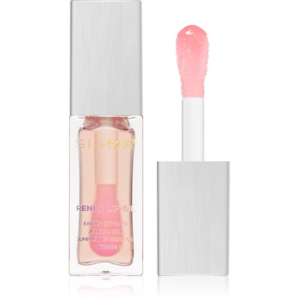 Sigma Beauty Renew Lip Oil масло от нар придаващ хидратация и блясък цвят Hush 5