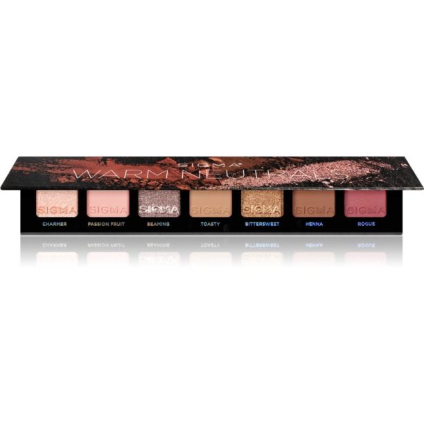 Sigma Beauty Warm Neutrals Mini Eyeshadow Palette палитра от сенки за очи 7