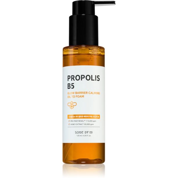 Some By Mi Propolis B5 Glow Barrier успокояващо почистващо олио за чувствителна кожа на лицето 120 мл.