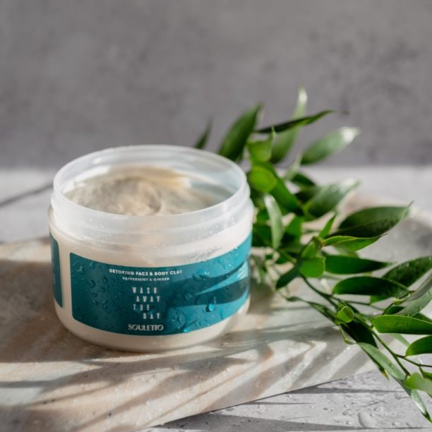 Peppermint & Ginger Face & Body Clay Souletto Peppermint & Ginger Face & Body Clay маска за тяло и лице с глина 250 мл. - оригинален продукт