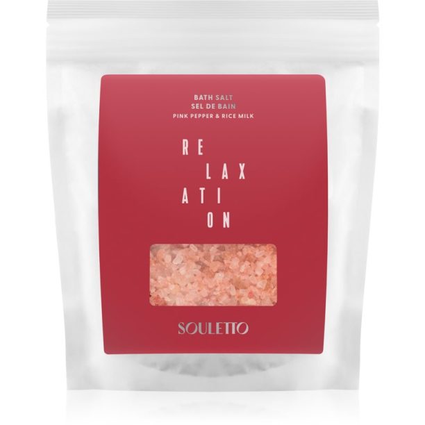 Souletto Pink Pepper & Rice Milk Bath Salt сол за баня 500 гр.