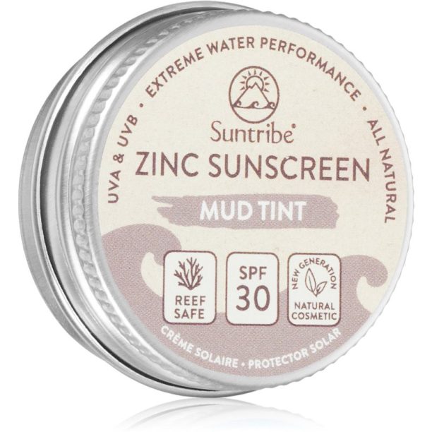 Suntribe Mini Zinc Sunscreen минерален защитен крем за лице и тяло SPF 30 Mud Tint 10 гр.