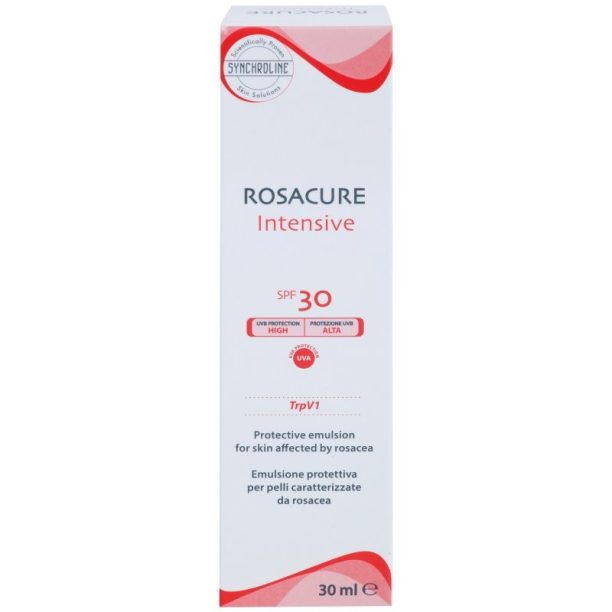 Synchroline Rosacure Intensive защитна емулсия за чувствителна кожа със склонност към зачервяване SPF 30 30 мл. купи на топ цена