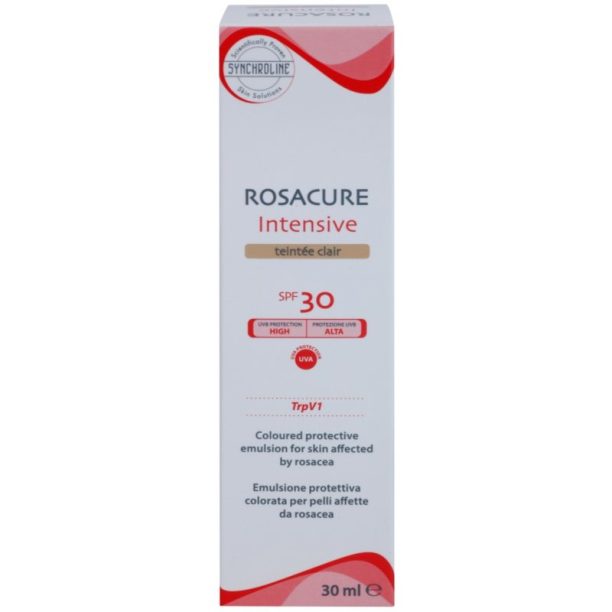 Synchroline Rosacure Intensive тонираща емулсия за чувствителна кожа със склонност към зачервявания SPF 30 цвят Clair  30 мл. купи на топ цена