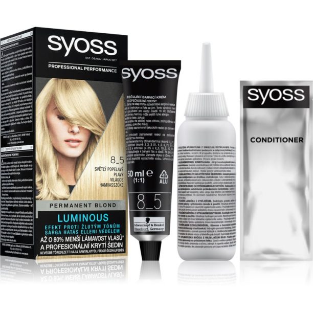 Syoss Color перманентната боя за коса цвят 8-5 Light Ashy Blond 1 бр. на ниска цена