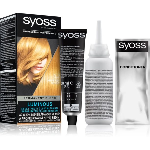 Syoss Color перманентната боя за коса цвят 8-7 Honey Blond 1 бр. на ниска цена