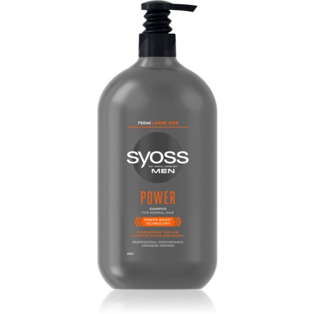 Syoss Men Power & Strength подсилващ шампоан с кофеин 750 мл.