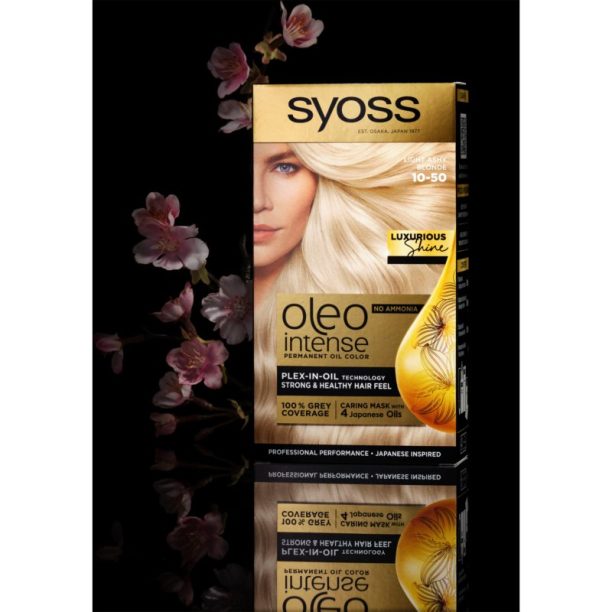 Syoss Oleo Intense перманентната боя за коса с олио цвят 10-50 Light Ashy Blond 1 бр. купи на топ цена