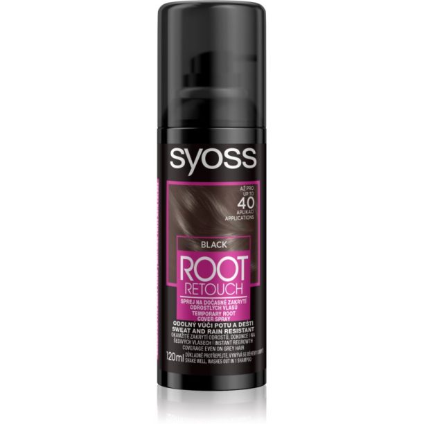 Syoss Root Retoucher тонираща боя за израстнали корени в спрей цвят Black 120 мл. на ниска цена