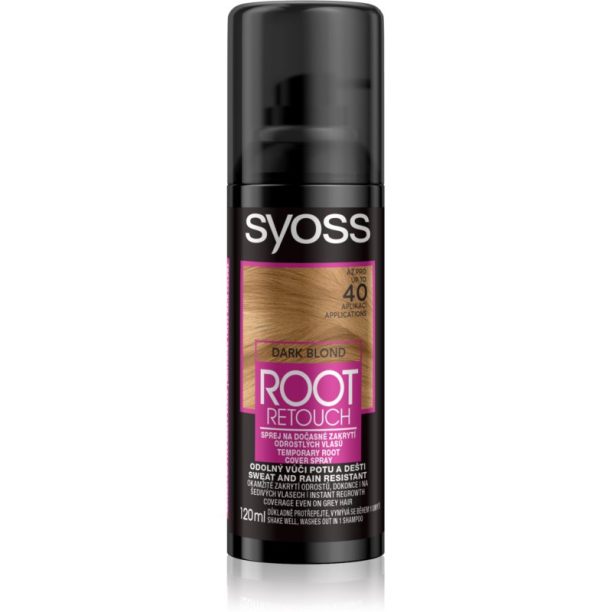 Syoss Root Retoucher тонираща боя за израстнали корени в спрей цвят Dark Blonde 120 мл. на ниска цена