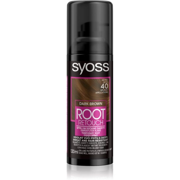 Syoss Root Retoucher тонираща боя за израстнали корени в спрей цвят Dark Brown 120 мл. на ниска цена