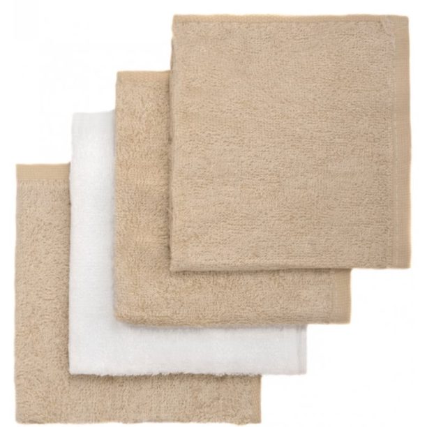 T-TOMI BIO Bamboo Baby Washcloths кърпа за измиване Beige 25 x 25 cm 4 бр.