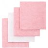 T-TOMI BIO Bamboo Baby Washcloths кърпа за измиване Pink 25 x 25 cm 4 бр.