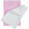 T-TOMI Bamboo Washgloves кърпа за измиване White + Pink 14 x 20 cm 2 бр.