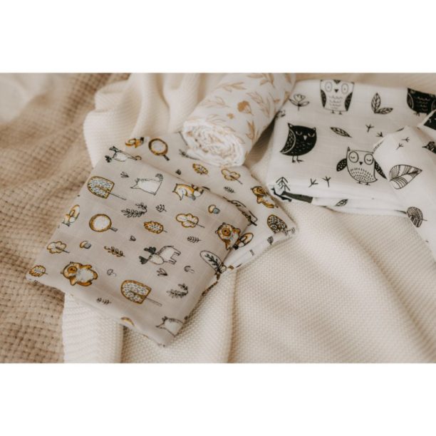 T-TOMI TETRA Cloth Towels EXCLUSIVE COLLECTION хавлия Owls 90x100 cm 2 бр. купи на топ цена