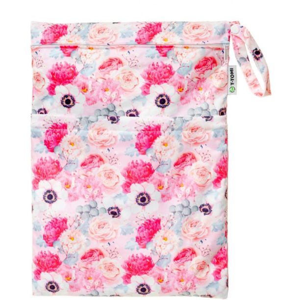 T-TOMI Wet Bag Flowers непромокаема торбичка 30x40 см