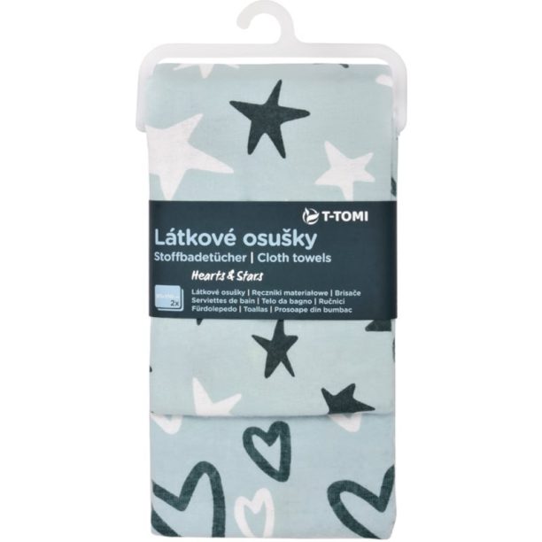 T-Tomi Cloth Towels Hearts & Stars хавлия 80x100 cm 2 бр.