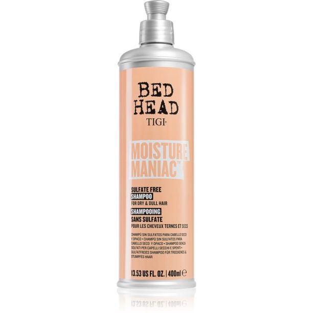 TIGI Bed Head Moisture Maniac почистващ и подхранващ шампоан за суха коса 400 мл.