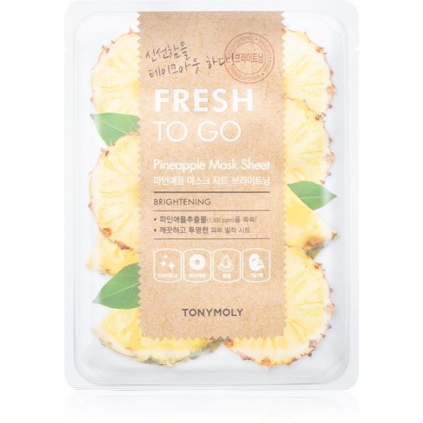 TONYMOLY Fresh To Go Pineapple озаряваща платнена маска 20 гр.