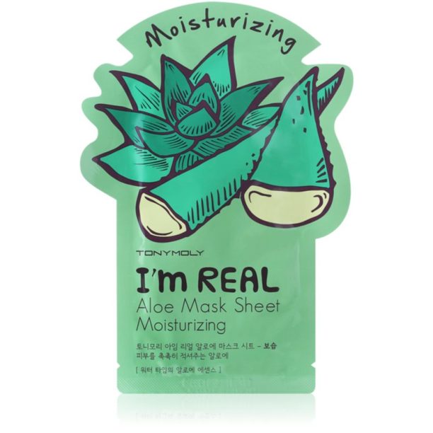 TONYMOLY I'm REAL Aloe хидратираща платнена маска 1 бр.