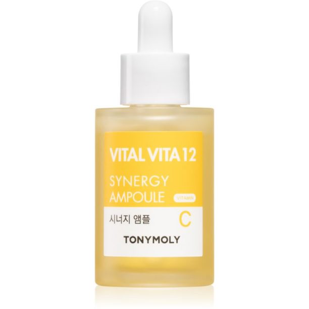 TONYMOLY Vital Vita 12 Synergy Ampoule интензивен серум за озаряване на лицето с витамин С 30 мл.