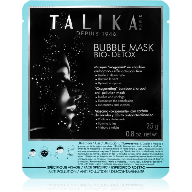 Talika Bubble Mask Bio-Detox детоксикираща почистваща маска за лице 25 гр. на ниска цена