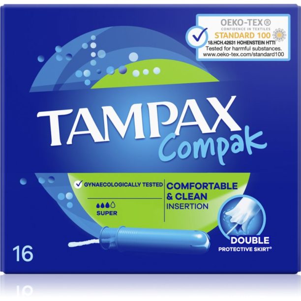 Tampax Compak Super тампони с апликатор 16 бр. на ниска цена