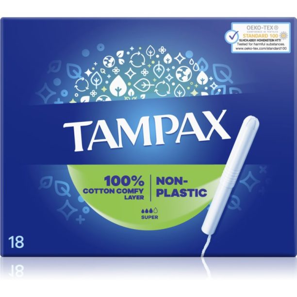 Tampax Super тампони с апликатор 18 бр. на ниска цена