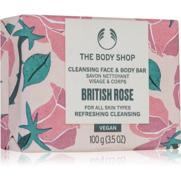 The Body Shop British Rose твърд сапун за тяло и лице 100 гр.