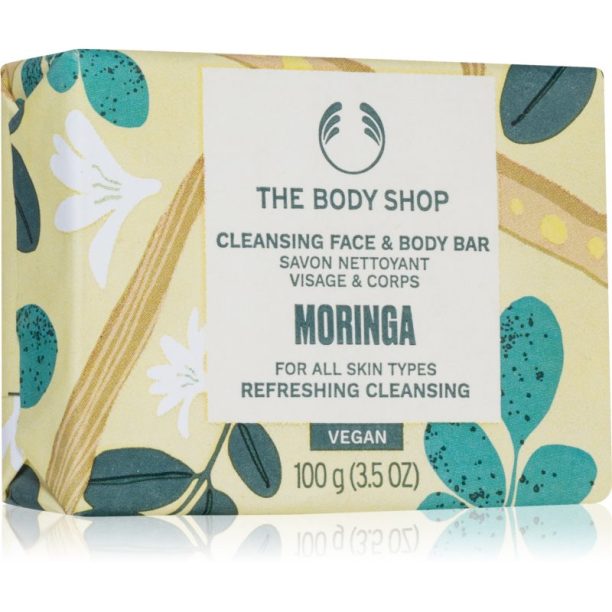 The Body Shop Moringa твърд сапун за лице и тяло 100 гр.