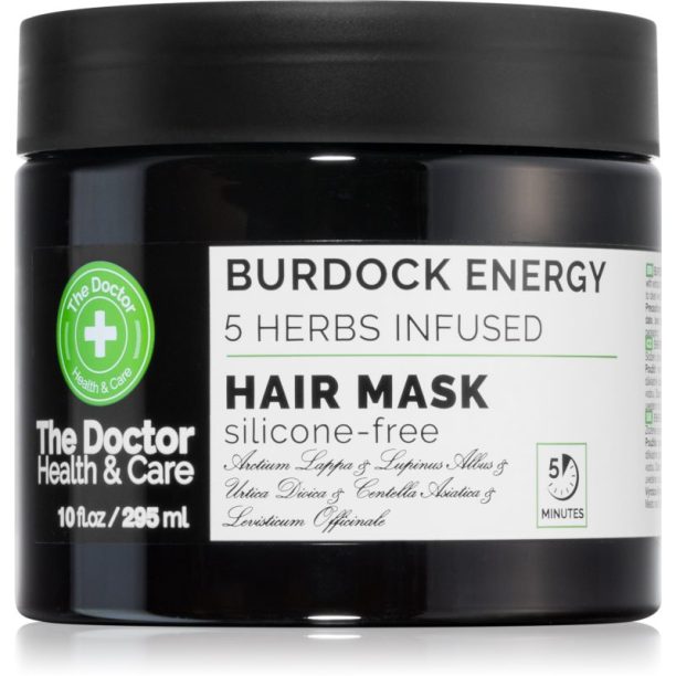 The Doctor Burdock Energy 5 Herbs Infused подсилваща маска За коса 295 мл.