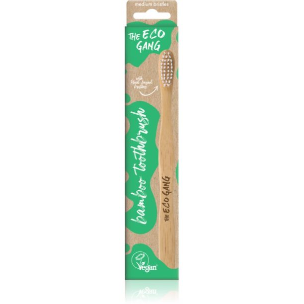 The Eco Gang Bamboo Toothbrush medium четка за зъби медиум 1 ks 1 бр.