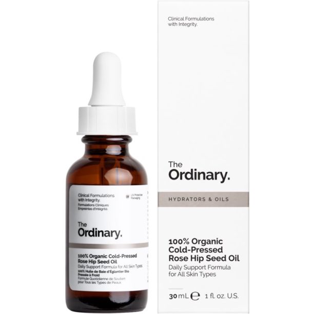 The Ordinary 100% Organic Cold-Pressed Rose Hip Seed Oil шипково масло за хидратиране и изпъване на кожата 30 мл. купи на топ цена