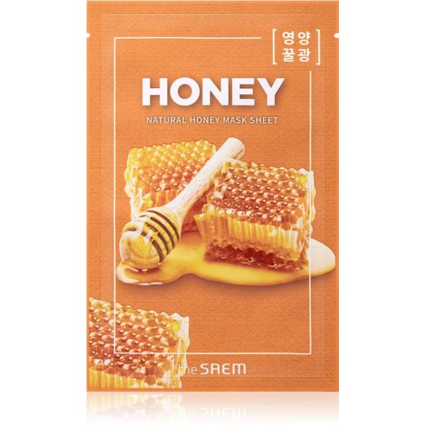 The Saem Natural Mask Sheet Honey платнена маска с силно хидратиращ и подхранващ ефект 21 мл.