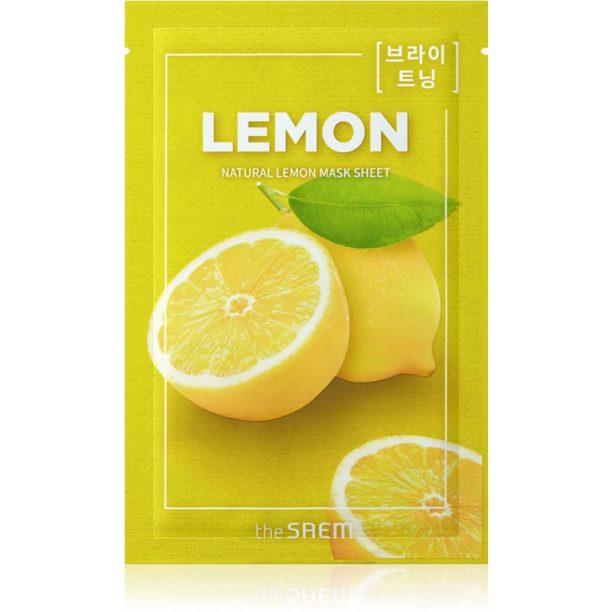 The Saem Natural Mask Sheet Lemon платнена маска с озаряващ и хидратиращ ефект 21 мл.